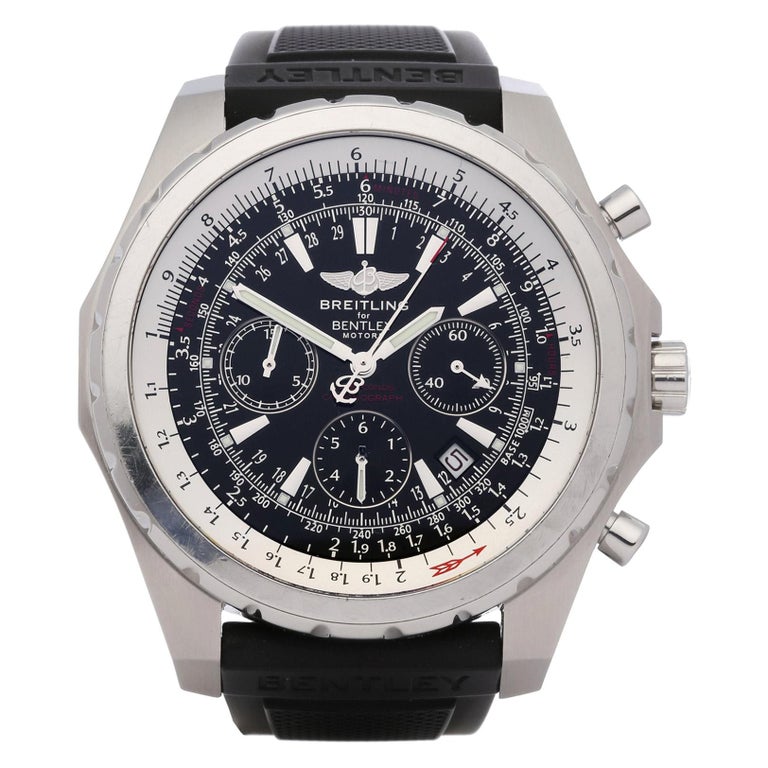 Breitling Bentley Motors T A25363 Men's Stainless Steel Chronograph Watch  at 1stDibs