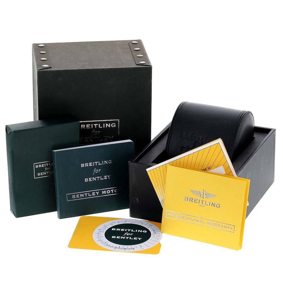 Breitling Bentley Motors T Black Dial Chronograph Mens Watch A25363 Box Papers For Sale 4