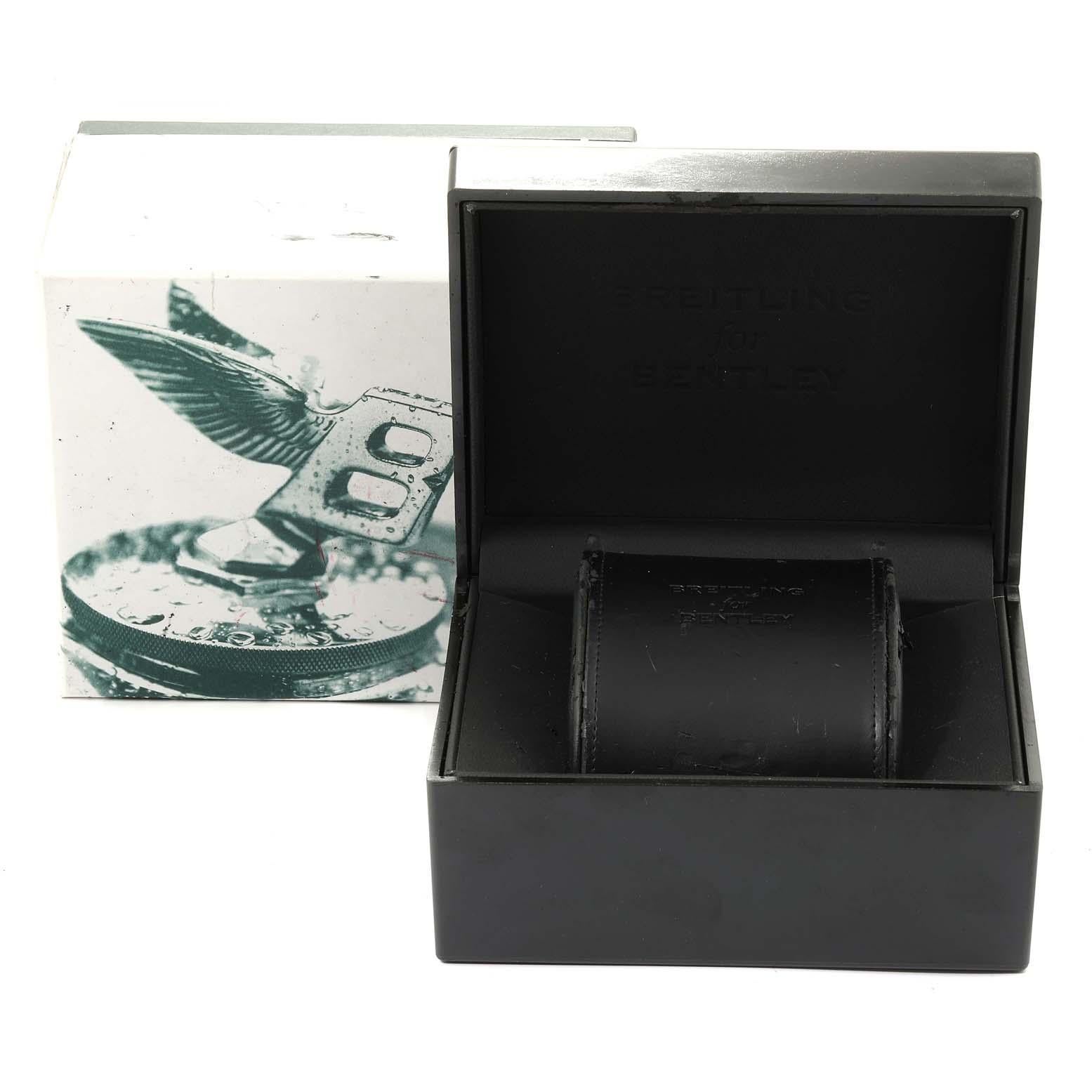 Breitling Bentley Motors T Black Dial Chronograph Watch A25363 Box For Sale 3