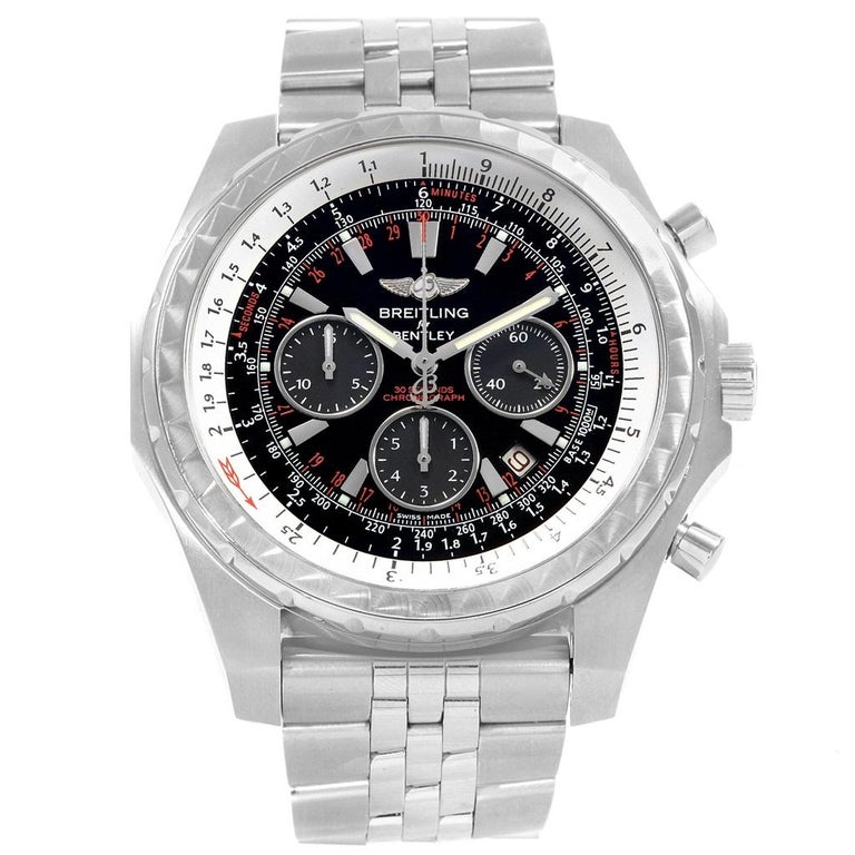 Breitling-Bentley-Motors-T-Black-Dial-Chronograph-Watch-...