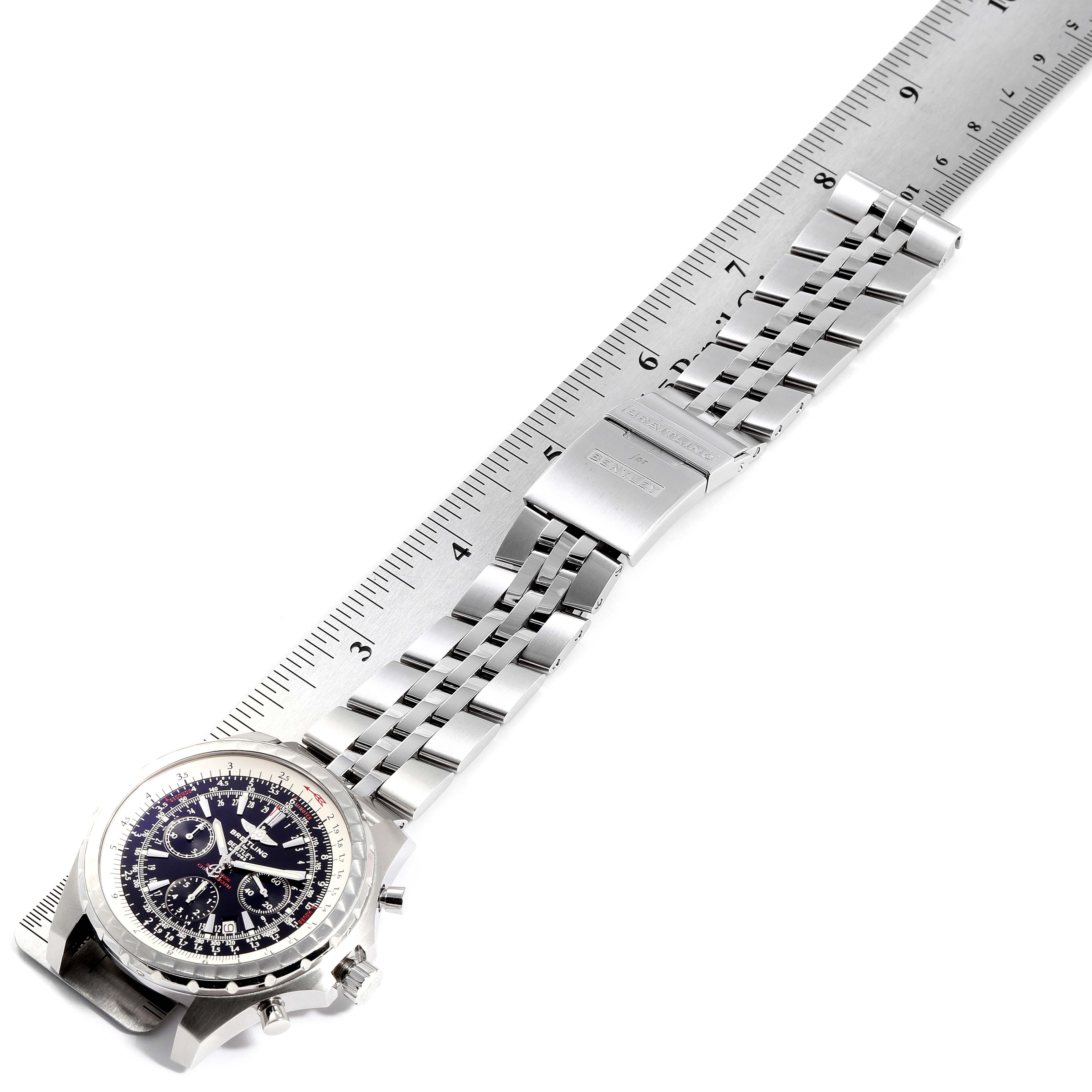 Breitling Bentley Motors T Black Dial Chronograph Watch A25363 Box For Sale 2