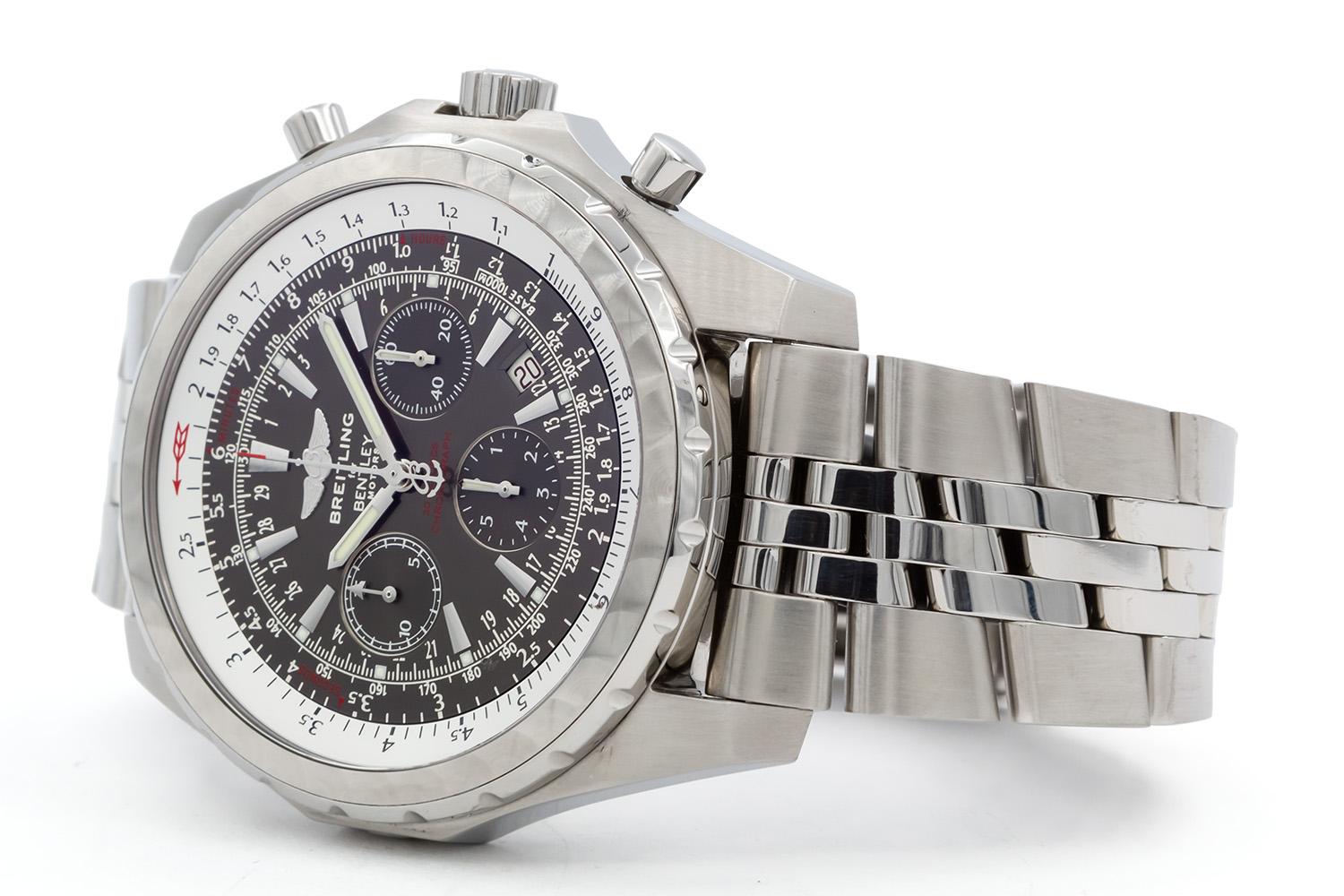 Breitling Bentley Motors T Chronograph Anthrazit Zifferblatt A25363 Box & Papiere 48mm (Zeitgenössisch) im Angebot