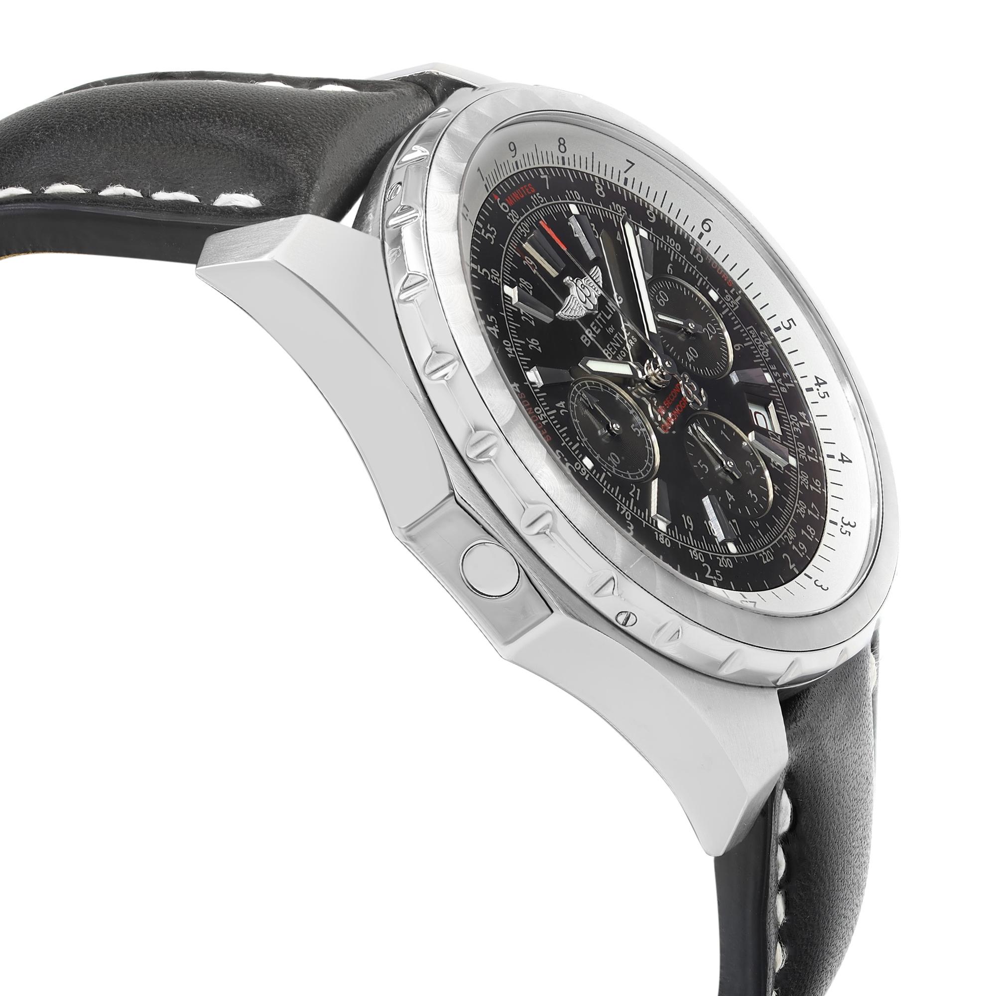  Breitling Bentley Motors Montre automatique à cadran gris en acier avec cadran A2536313/B814-441X Pour hommes 