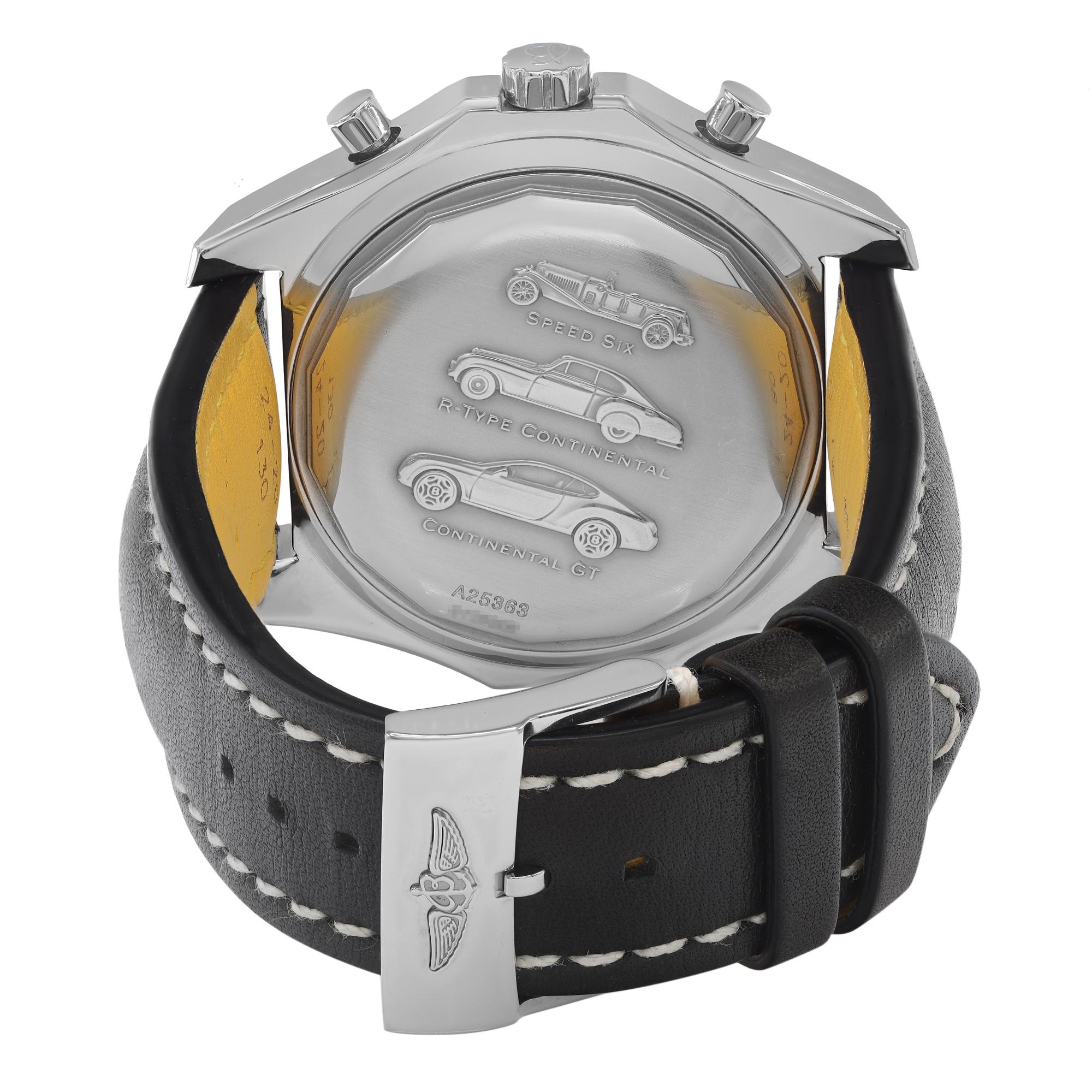 Breitling Bentley Motors Montre automatique à cadran gris en acier avec cadran A2536313/B814-441X 1