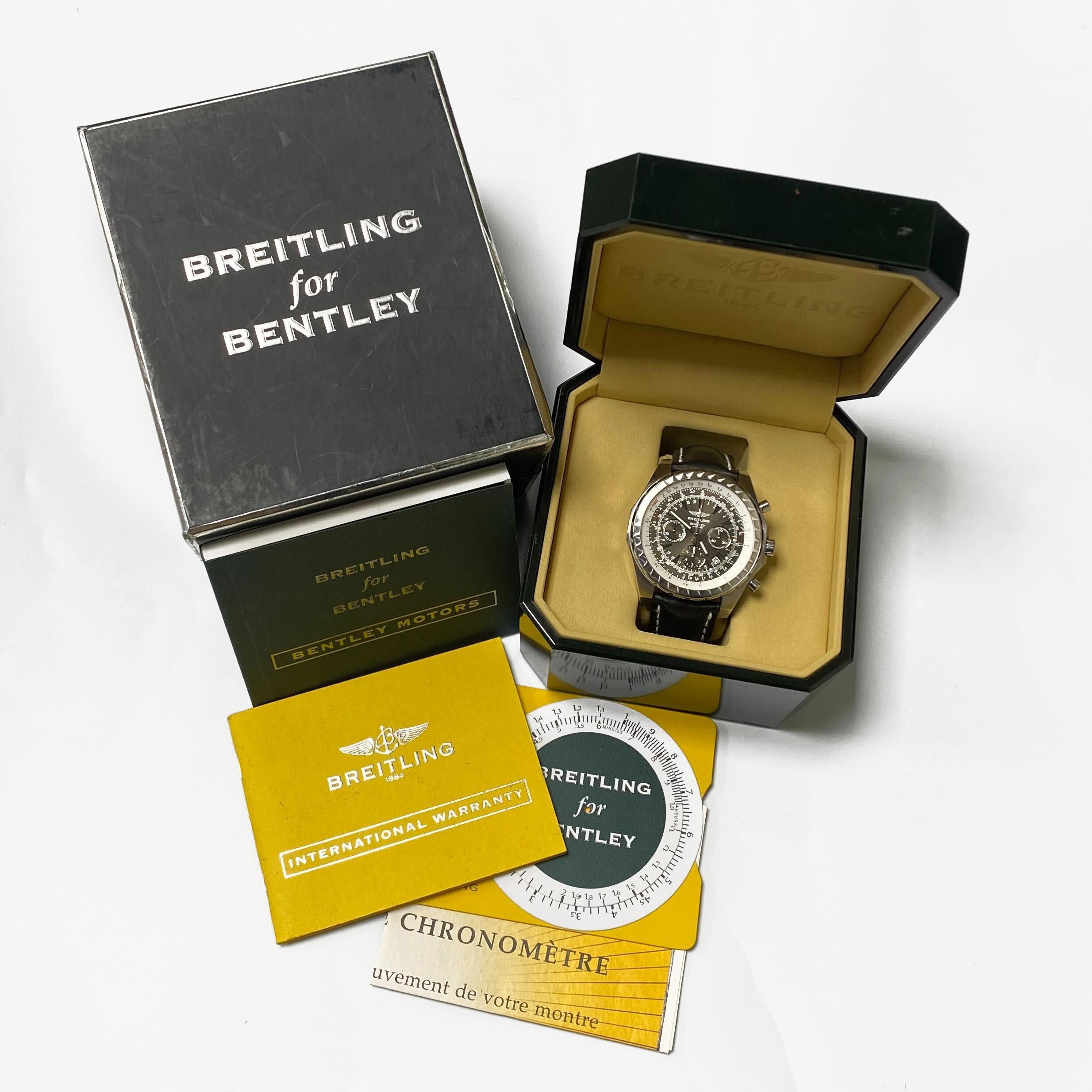 Breitling Bentley Motors Montre automatique à cadran gris en acier avec cadran A2536313/B814-441X 3
