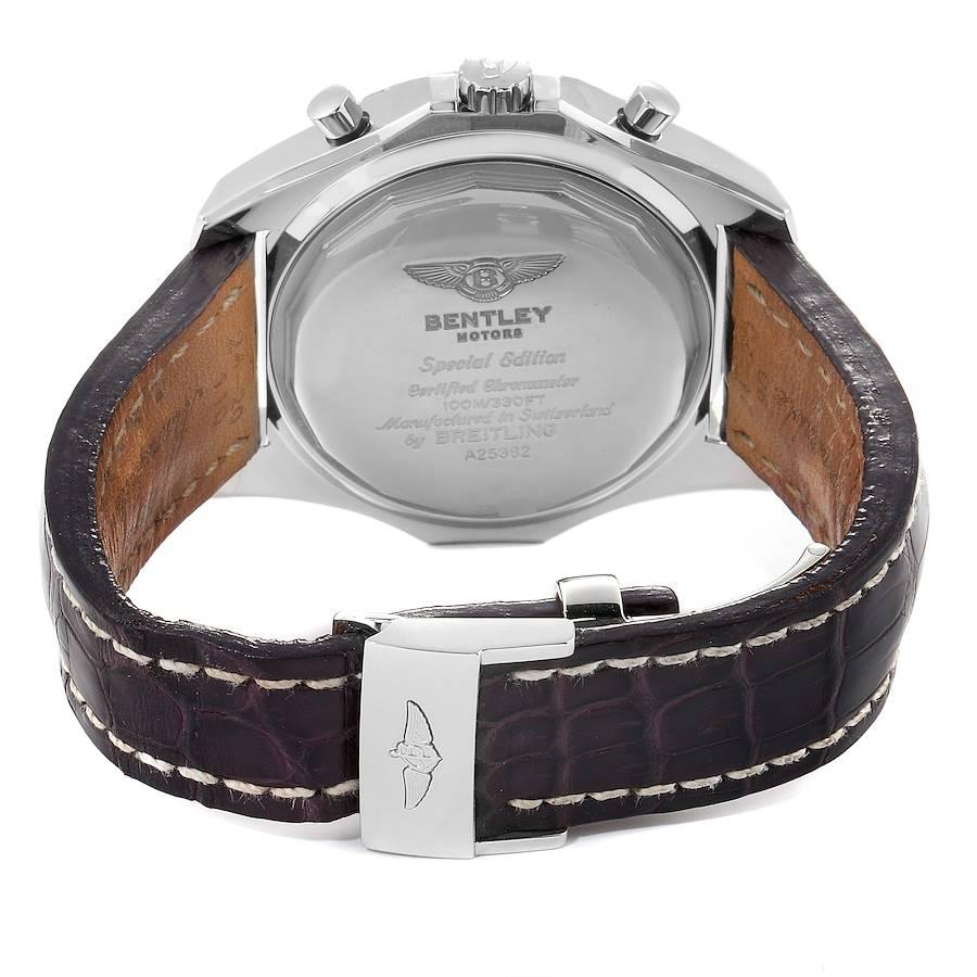 Breitling Bentley Purple Dial Chronograph Steel Men's Watch A25362 2