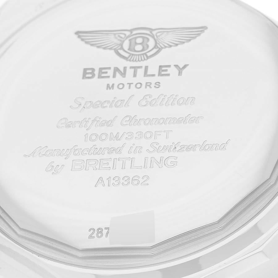 Men's Breitling Bentley Special Edition Bronze Dial Steel Mens Watch A13363 Box Card