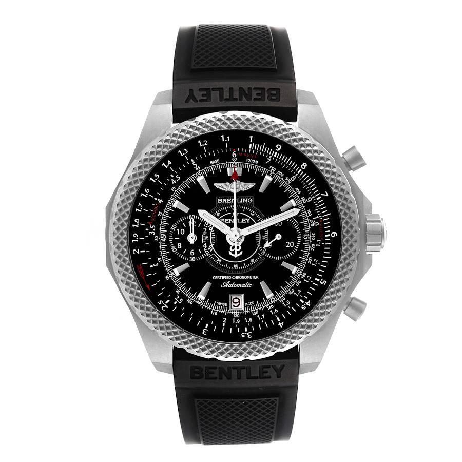 Breitling Bentley Super Sports LE Titanium Mens Watch E27365 Box Papers. Automatic self-winding officially certified chronometer movement. Chronograph function. Titanium case 49.0 mm in diameter. Titanium pushers and screwed-down crown. Titanium