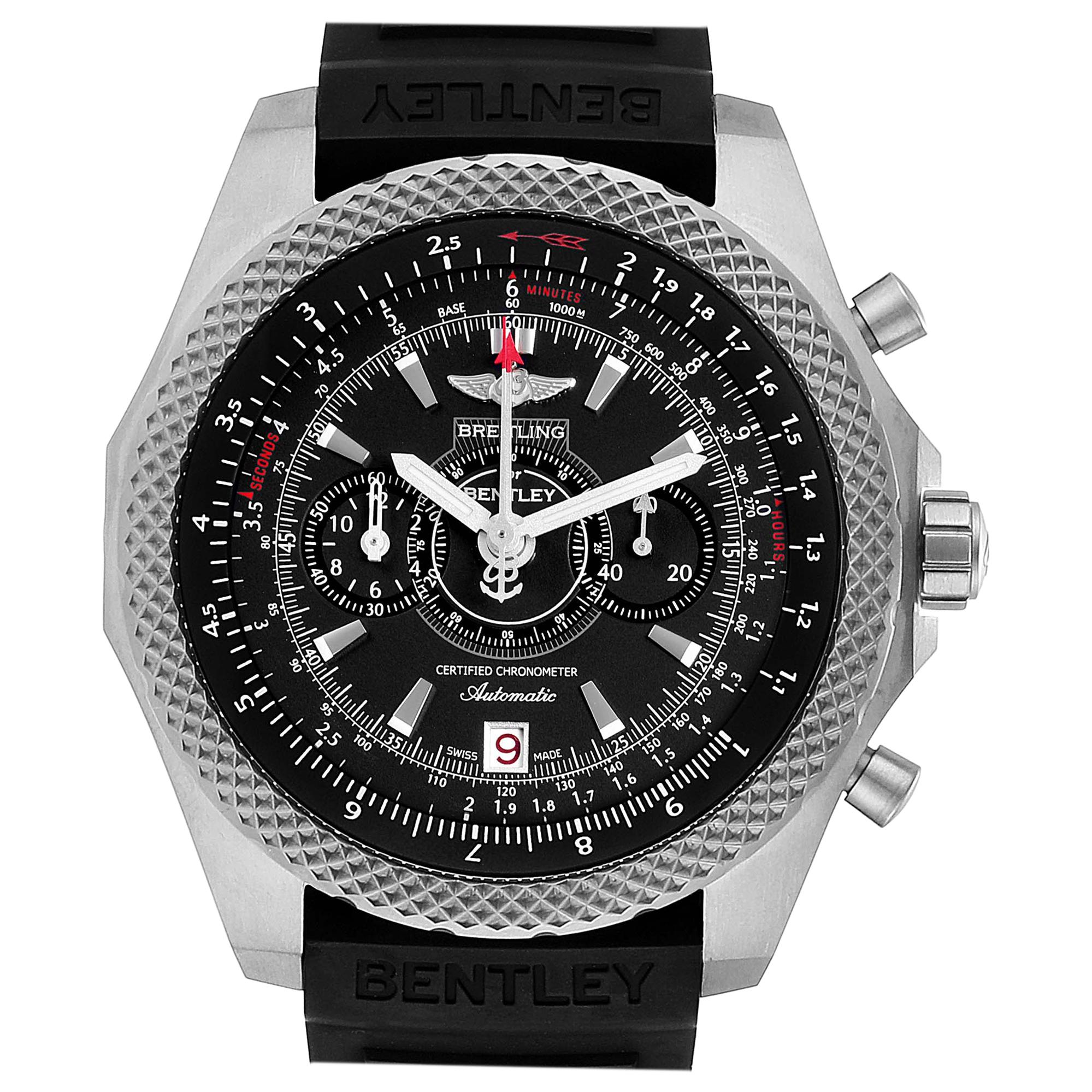 Breitling Bentley Super Sports Rubber Strap Men's Watch E27365 Box For Sale