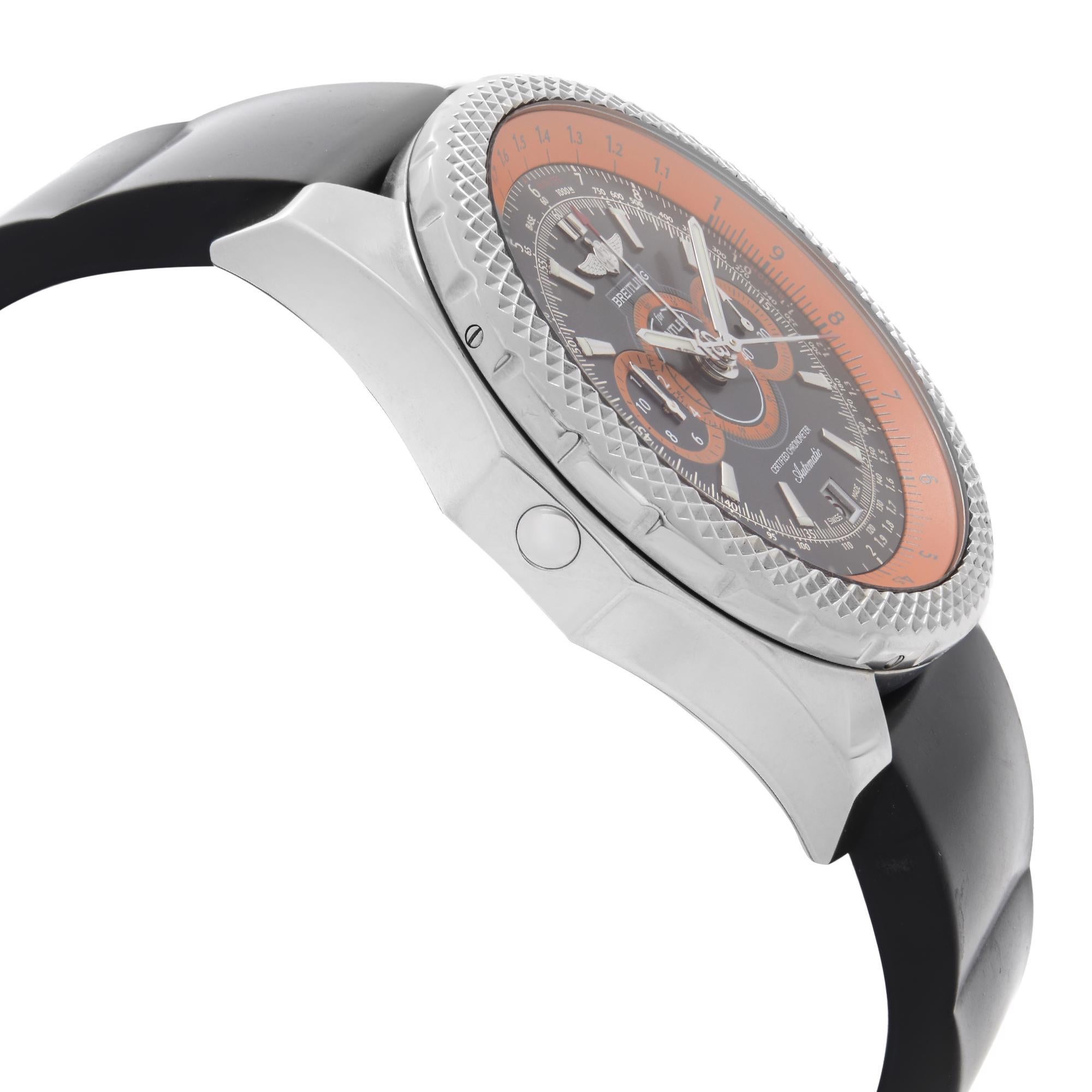  Breitling Bentley Supersports Montre chrono chrono en acier avec cadran noir A26364A5-BB65BKRD Pour hommes 