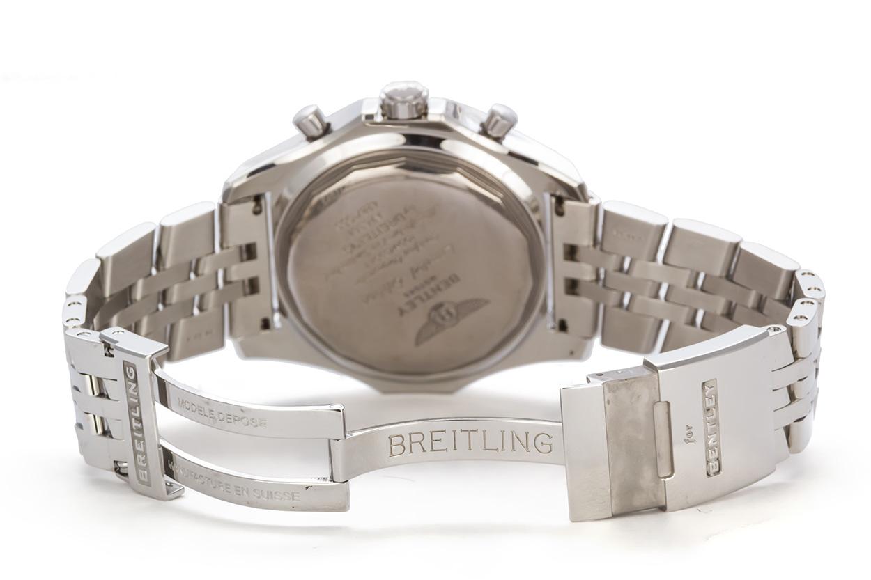 Breitling Bentley Supersports Stainless Steel A26364 Box Papers Extra Strap In Excellent Condition In Tustin, CA
