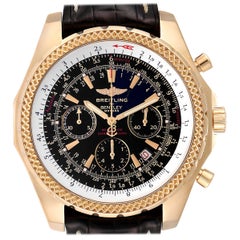 Breitling Bentley Yellow Gold Black Dial Chronograph Watch K25362