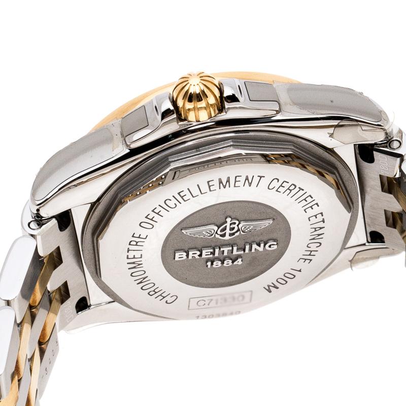 Breitling Black Gold Plated Galactic 32 Sleek Edition Women's Wristwatch 32mm 1