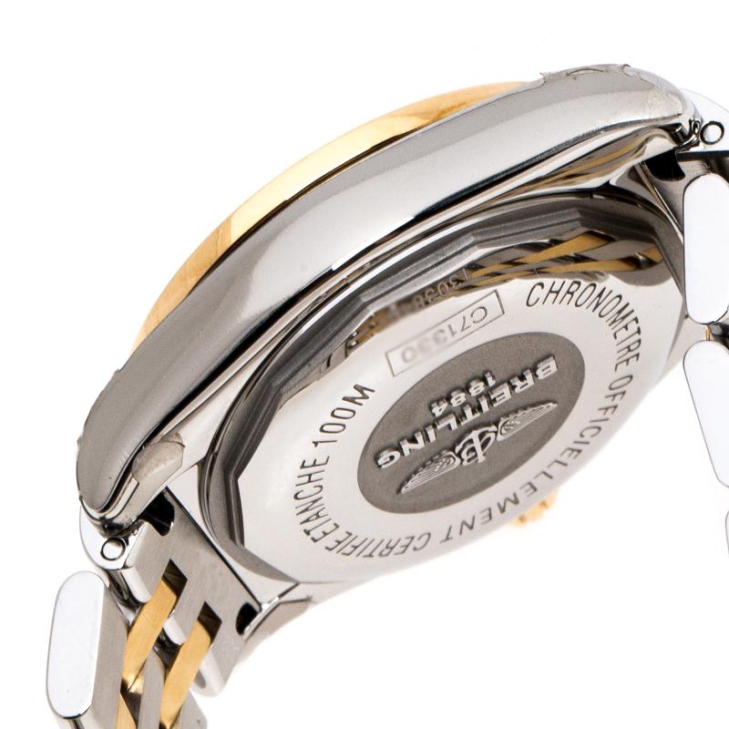 Breitling Black Gold Plated Galactic 32 Sleek Edition Women's Wristwatch 32mm 2