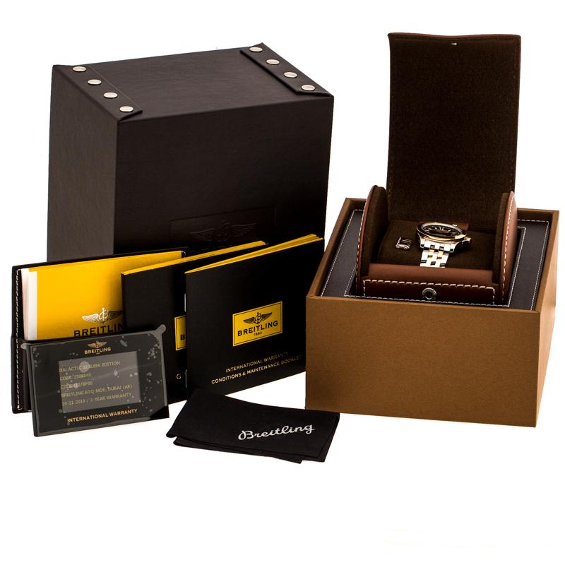Breitling Black Gold Plated Galactic 32 Sleek Edition Women's Wristwatch 32mm 3