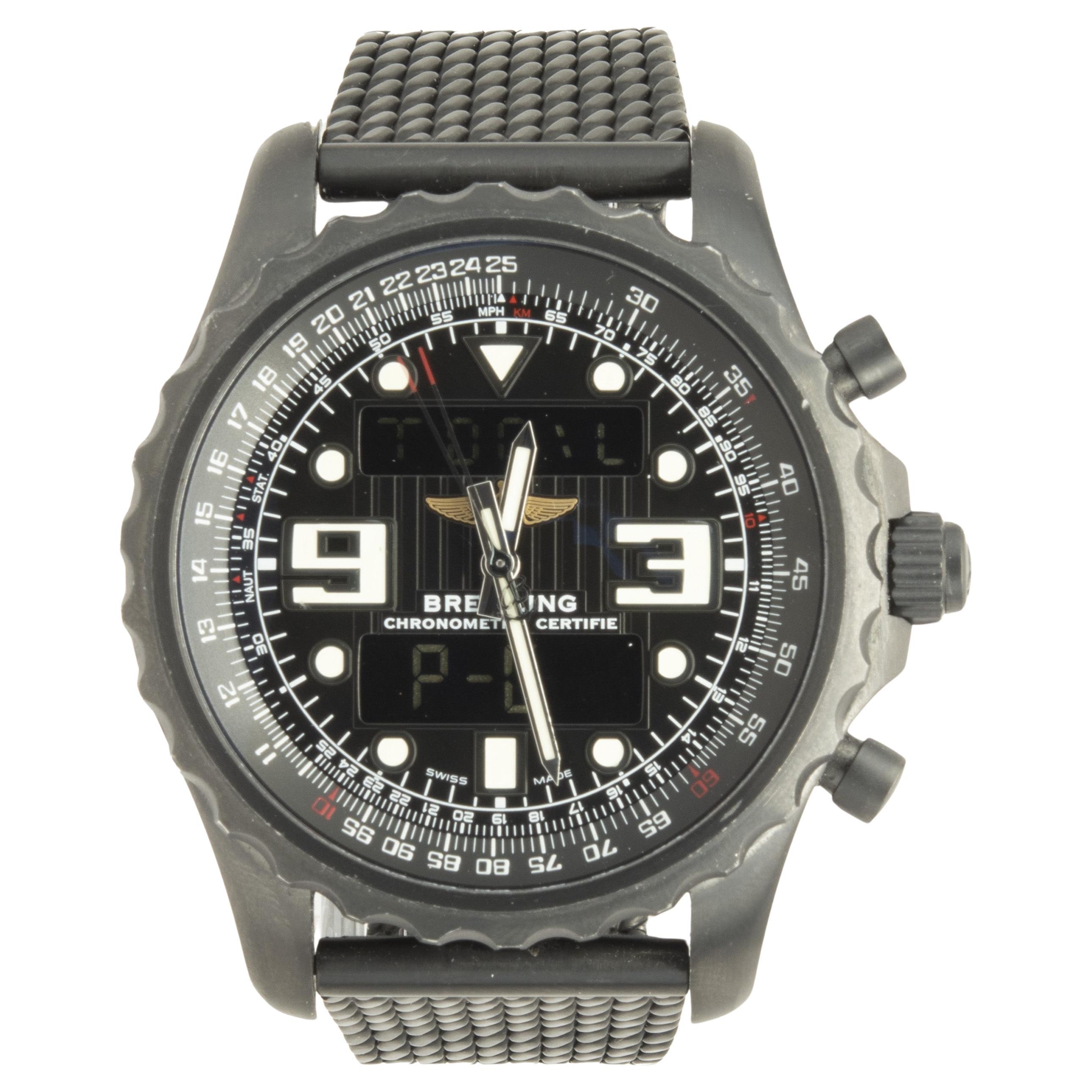 Breitling Black Stainless Steel Chronospace