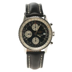 Breitling Black Stainless Steel Old Navitimer A13322 Chronometer Men's Wristwatc