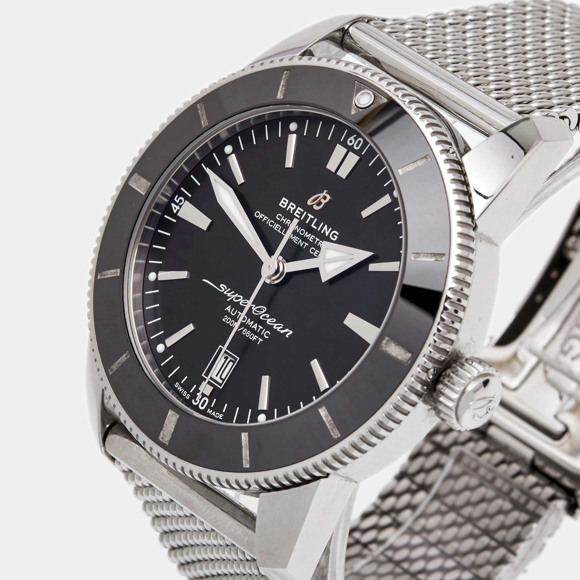 Breitling Black Stainless Steel SuperOcean AB2020121B1A1 Men's Wristwatch 46 mm 3