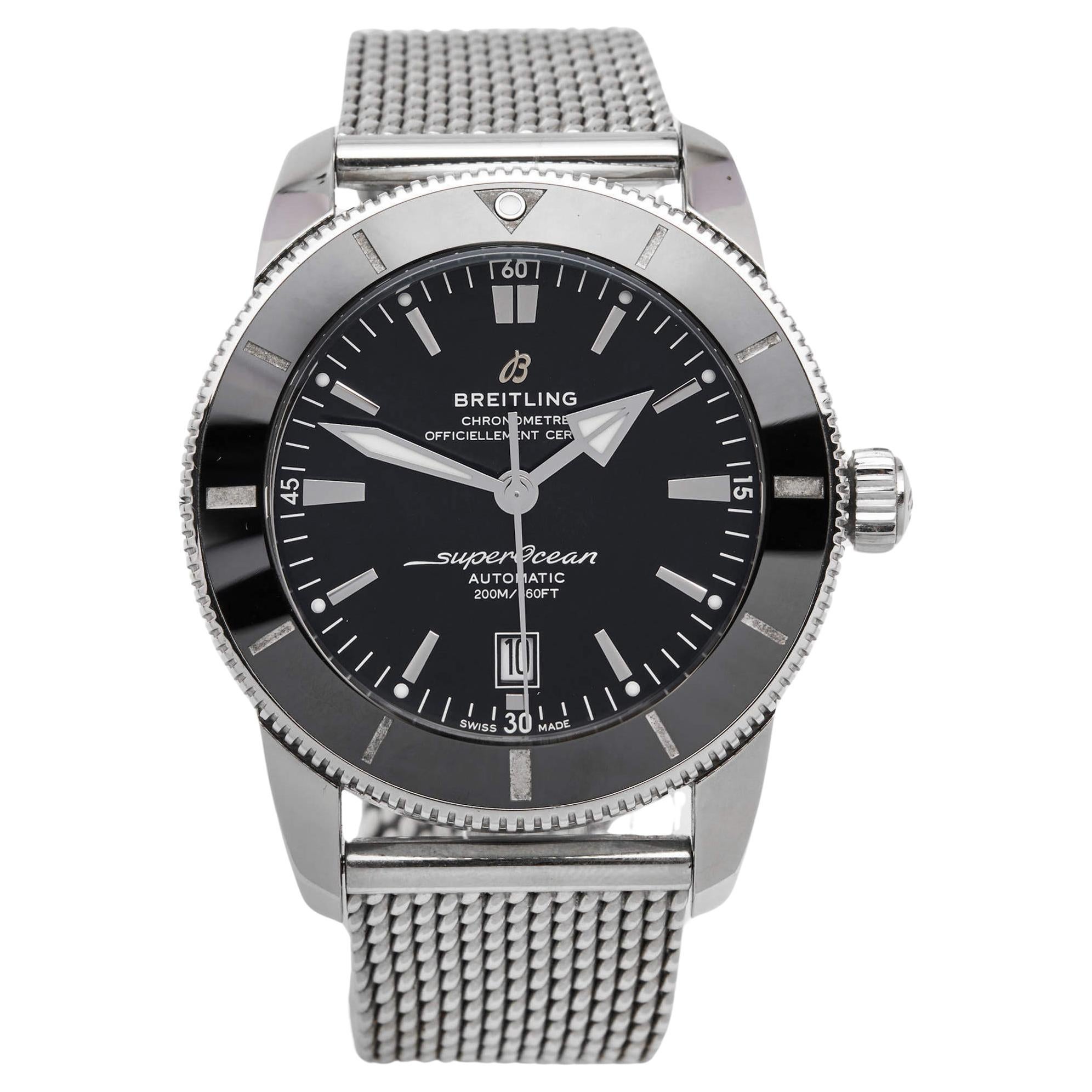 Breitling Black Stainless Steel SuperOcean AB2020121B1A1 Men's Wristwatch 46 mm