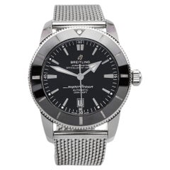 Montre-bracelet pour homme Breitling SuperOcean AB2020121B1A1 en acier inoxydable noir 46 mm