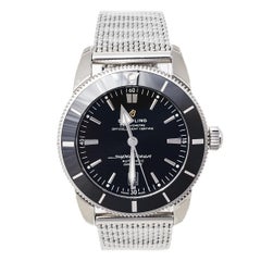 Breitling Black Stainless Steel Superocean Heritage Men's Wristwatch 46 mm