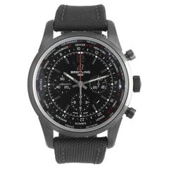 Breitling Black Stainless Steel Transocean Chronograph