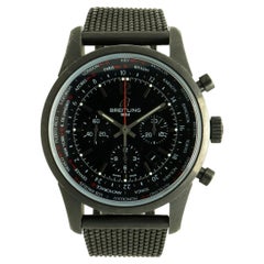 Breitling TransOcean Chronograph Unitime Pilot de acero negro, 46 mm