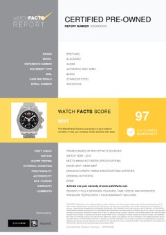 Breitling Blackbird A44360, Certified and Warranty