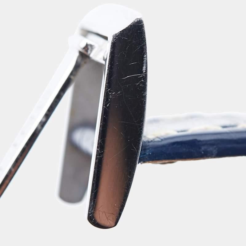 Breitling Blue Stainless Steel Alligator Navitimer 1461 Limited Edition A19370 2