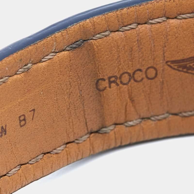 Breitling Blue Stainless Steel Alligator Navitimer 1461 Limited Edition A19370 3