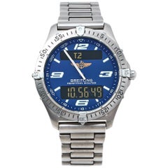 Used Breitling Blue Titanium Aerospace E6536210/C292 Men's Wristwatch 40 mm