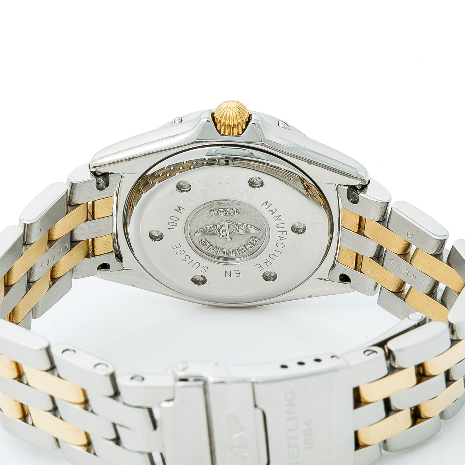 breitling two tone watch
