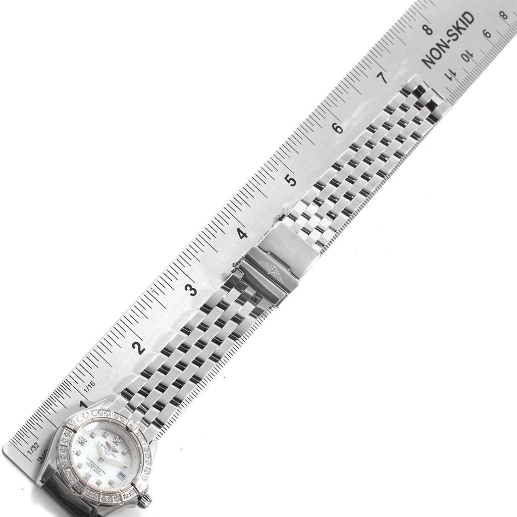 Breitling Callistino White Gold MOP Diamond Ladies Watch J72345 4