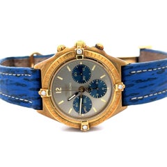 Orologio automatico Breitling Callisto Oro 18k 36mm e cinturino in pelle blu Ref. 80520