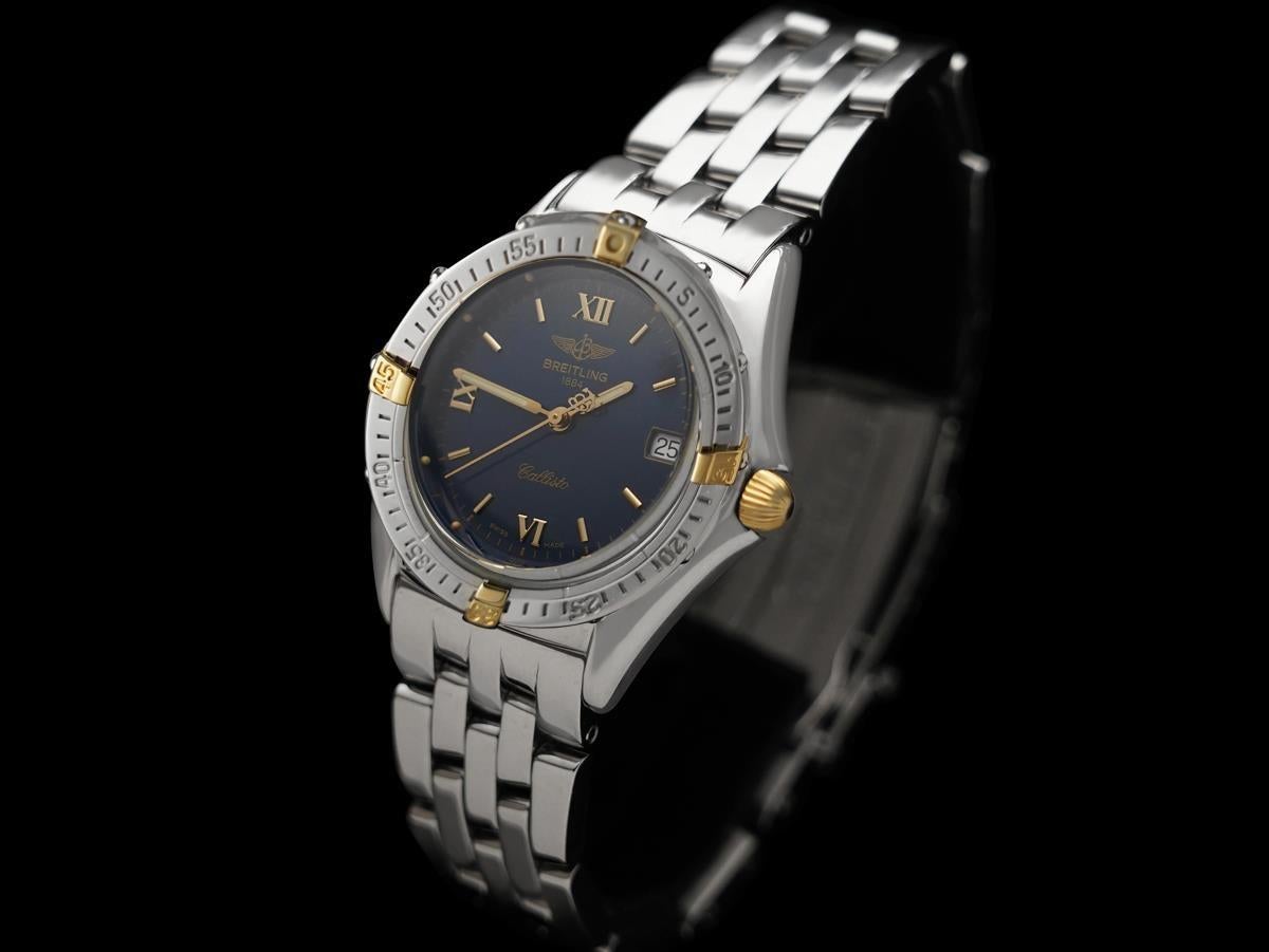 Breitling Callisto Midsize Unisex Watch, Stainless Steel & 18K Gold - B57046 In Excellent Condition For Sale In Suwanee, GA