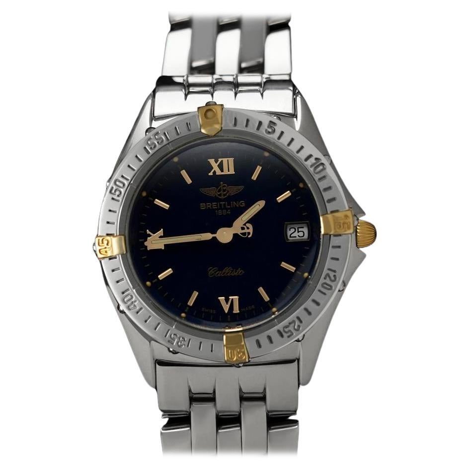 Breitling Callisto Midsize Unisex Watch, Stainless Steel & 18K Gold - B57046 For Sale