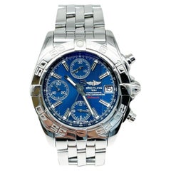 Breitling Chrono Cockpit A13358 Blue Dial Stainless Steel Paper