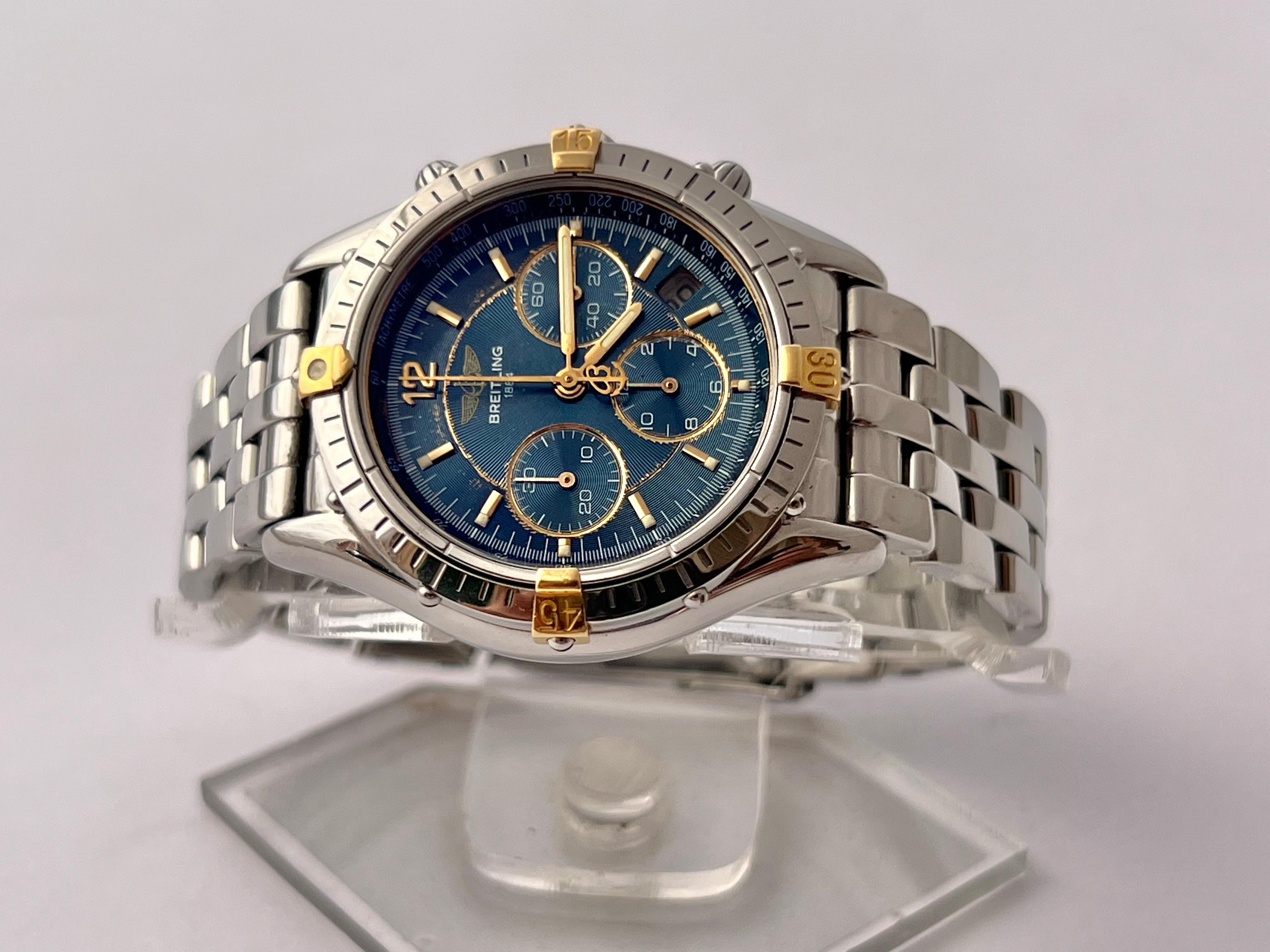 Breitling Chrono Cockpit B30012 Automatikgehäuse 37 mm für Herrenuhr

Marke : Breitling  

Modell:  Chrono-Cockpit  

Referenz: B30012 

Merkmale: Chronograph  - Blaues Zifferblatt 

Land der Herstellung: Schweiz

Uhrwerk: Automatik

Abmessungen: 