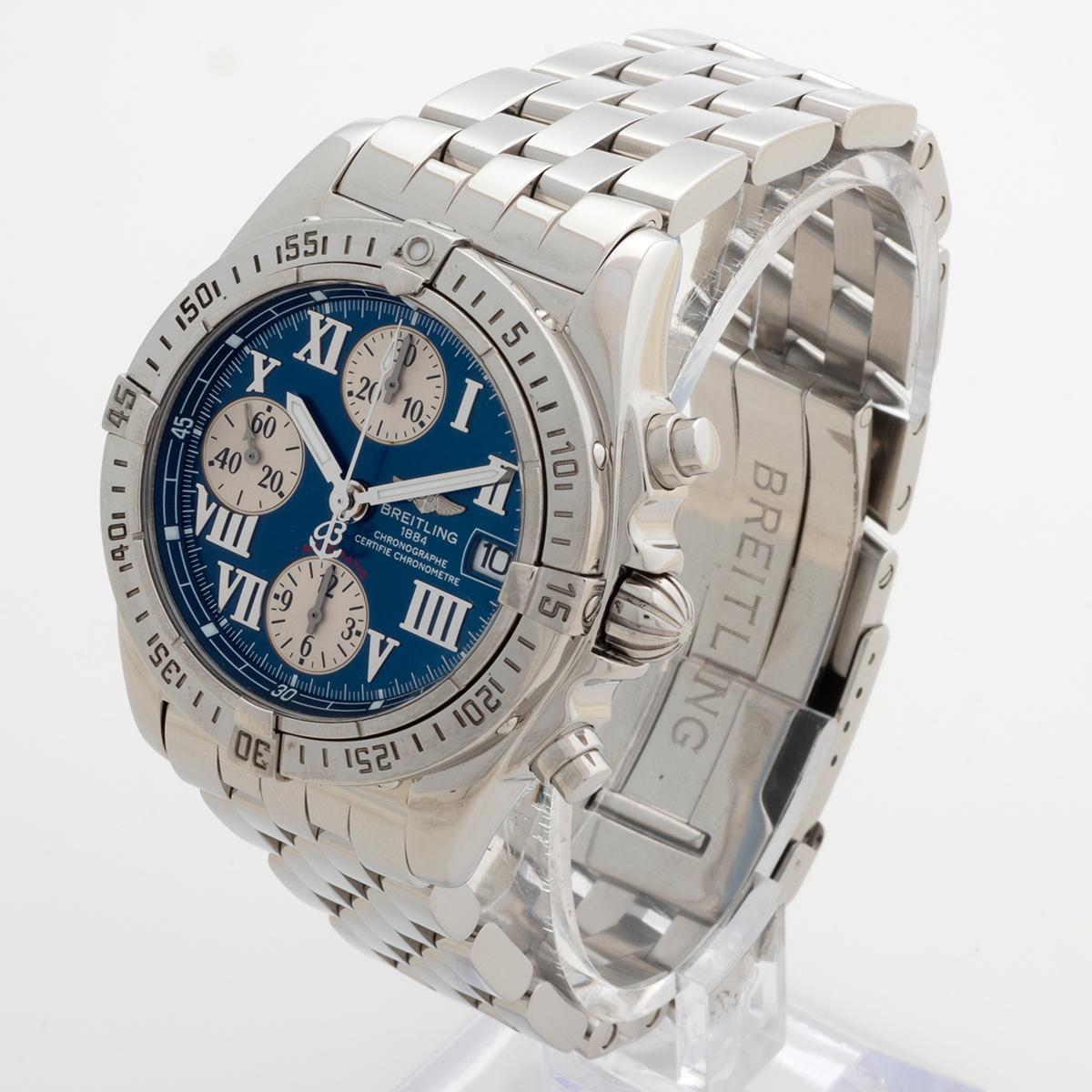 Breitling Chrono Cockpit, Ref A13358, Outstanding Condition, Box and Papers In Excellent Condition In Canterbury, England