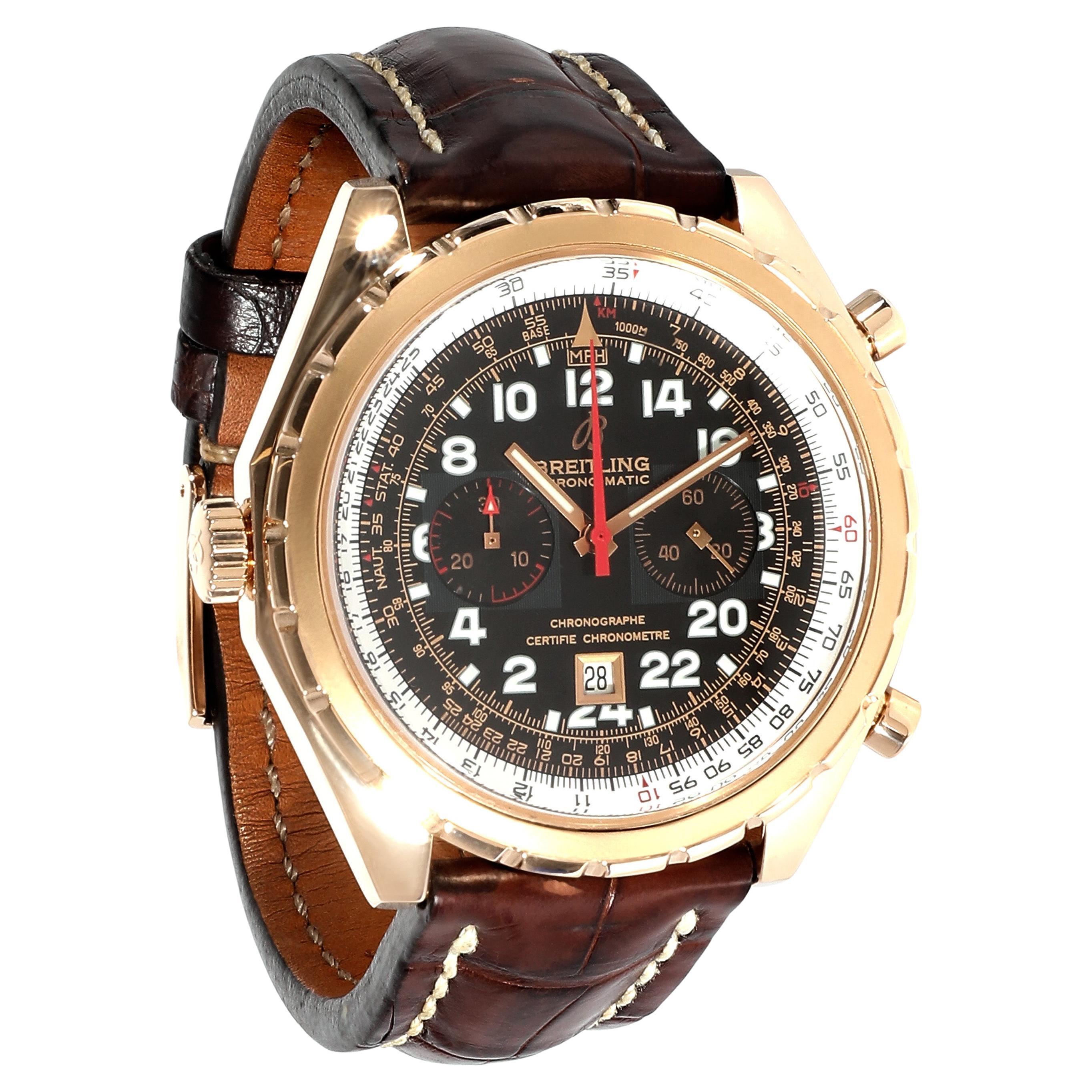 Breitling Chrono-Matic H22360 Men's Watch in 18kt Rose Gold For Sale