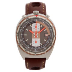 Breitling Chronograph with date, Ref 7101 , aka the Bullhead , the Pupitre. 1971