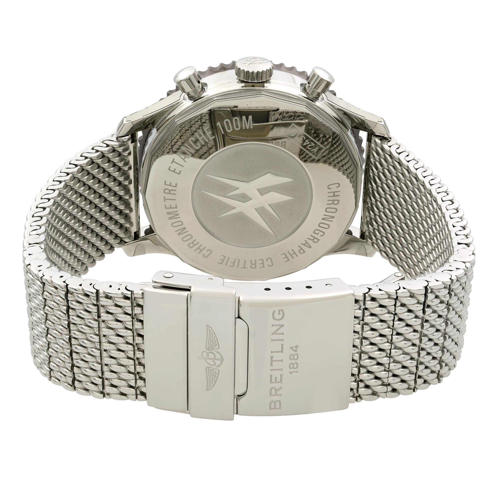 Breitling Chronoliner GMT Steel Brown Bezel Grey Dial Watch Y2431033/Q621-152A 2