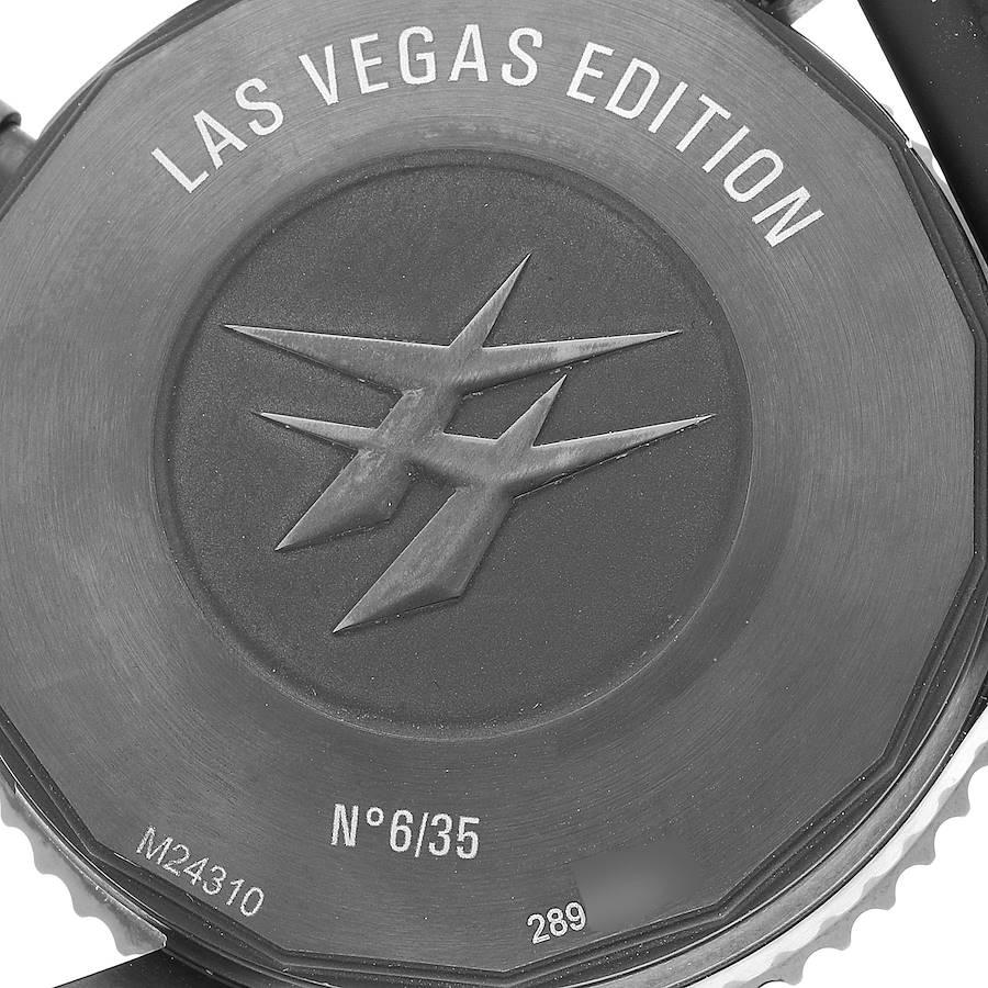 Men's Breitling Chronoliner Las Vegas Edition Blacksteel Mens Watch M24310 Box Card For Sale
