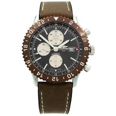 Breitling Chronoliner Steel Ceramic Leather Automatic Watch Y2431033/Q621-295S