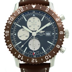Breitling Chronoliner Steel Ceramic Leather Automatic Watch Y2431033/Q621-444X