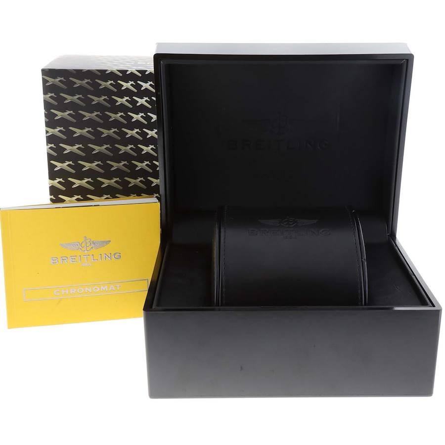 Breitling Chronomat 01 Stahl-Herrenuhr mit schwarzem Zifferblatt AB0110 im Angebot 7