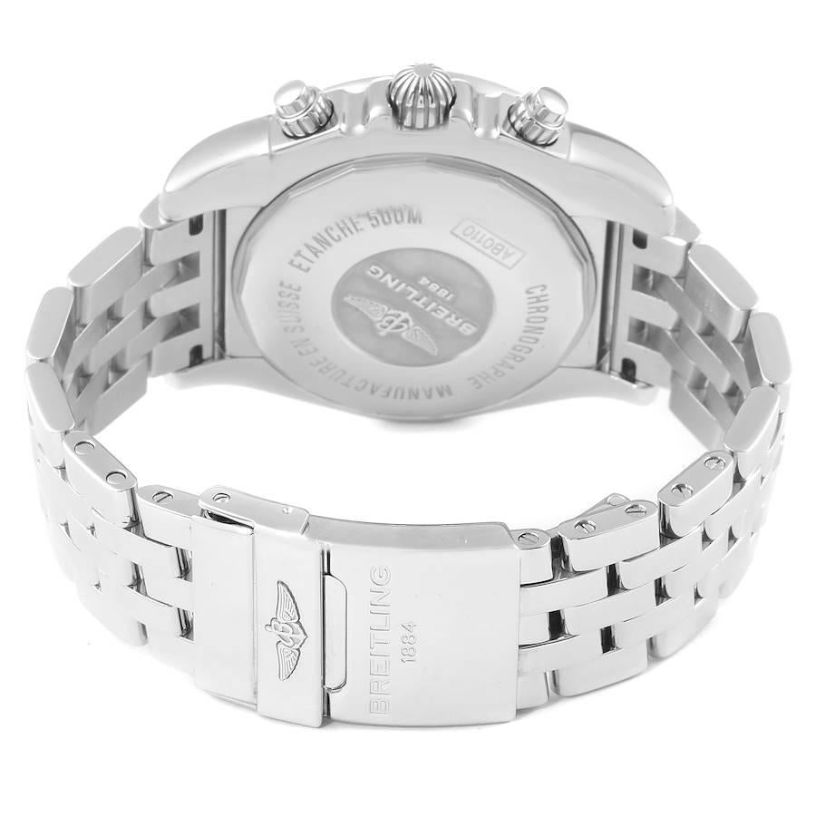 Breitling Chronomat 01 Stahl-Herrenuhr mit schwarzem Zifferblatt AB0110 im Angebot 5