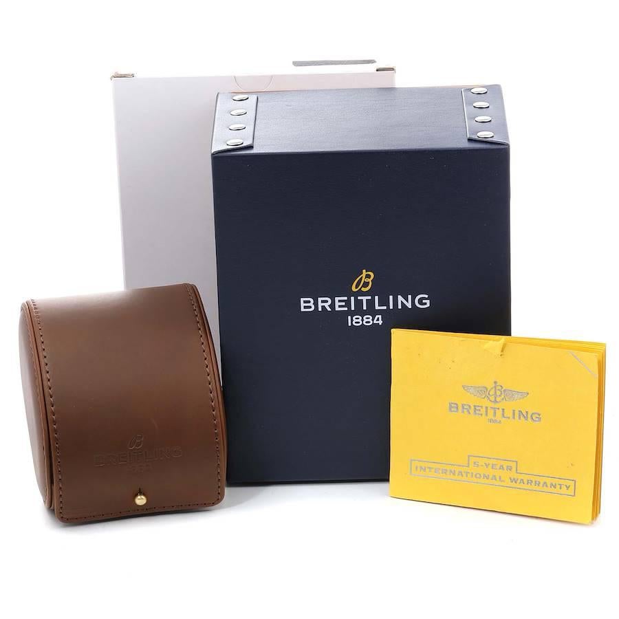 Breitling Chronomat 01 Stahl-Herrenuhr AB0110 mit schwarzem Zifferblatt im Angebot 8