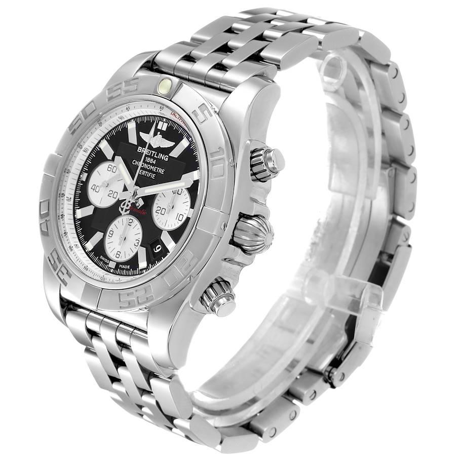 Breitling Chronomat 01 Stahl-Herrenuhr AB0110 mit schwarzem Zifferblatt im Angebot 1