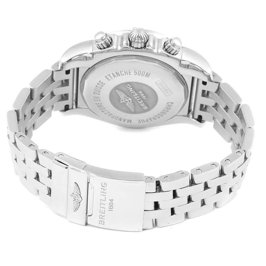 Breitling Chronomat 01 Stahl-Herrenuhr AB0110 mit schwarzem Zifferblatt im Angebot 5